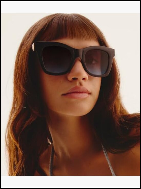 Oversized Square Sunglasses with UV Protection
